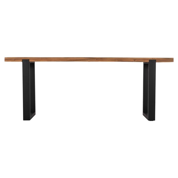 ΚΟΝΣΟΛΑ SHIRE HM9800 ΑΝΑΚΥΚΛΩΜΕΝΟ ΞΥΛΟ TEAK-ΜΑΥΡΕΣ ΜΕΤΑΛΛΙΚΕΣ ΒΑΣΕΙΣ 240x50x90Yεκ