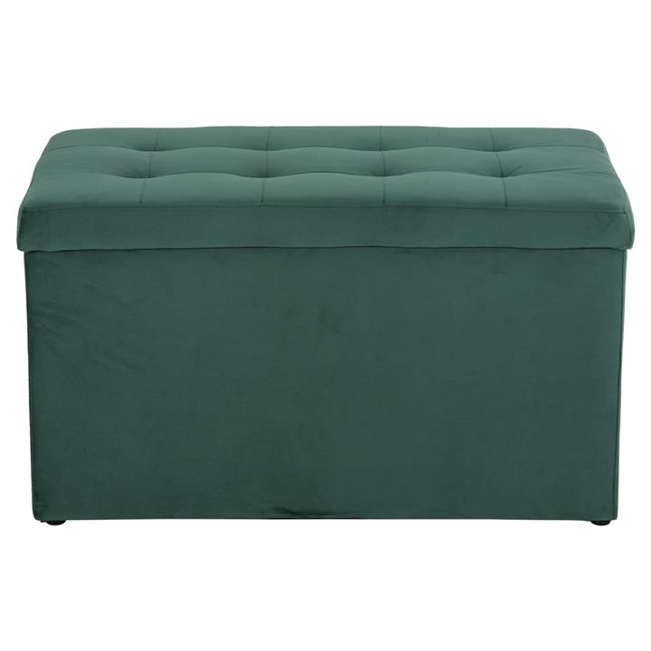 STOOL-CHEST PUNK HM279.13 CYPRESS GREEN VELVET 90x50x52H cm.