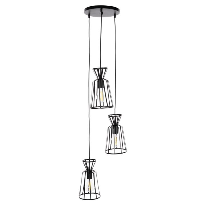 CEILING PENDANT 3-LIGHT HM4126 METAL CAPS Φ23x124H cm.
