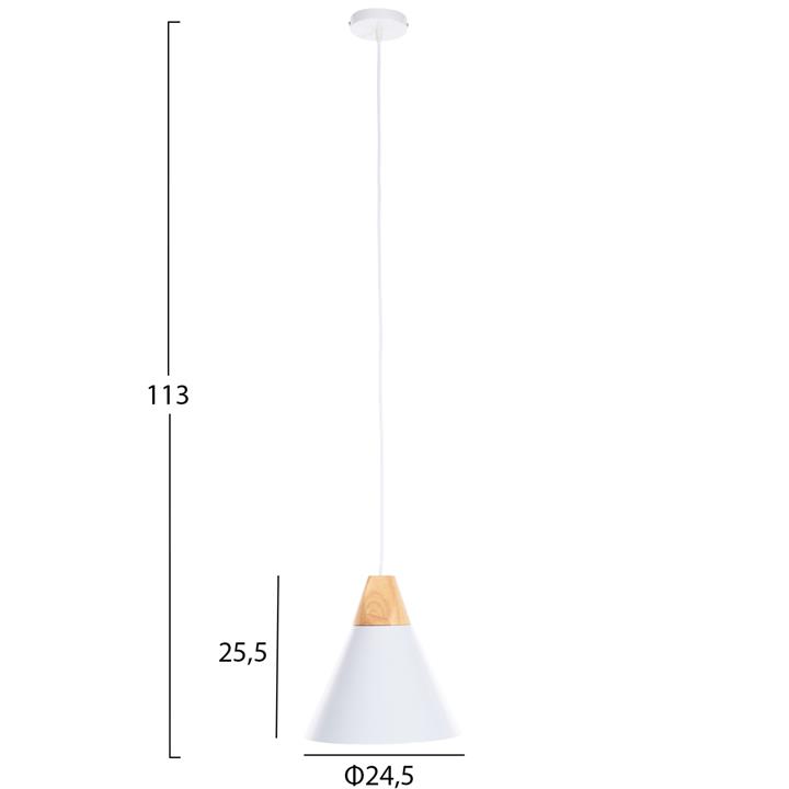 CEILING PENDANT HM4144 WHITE METAL CAP 24,5x24,5x113H cm.