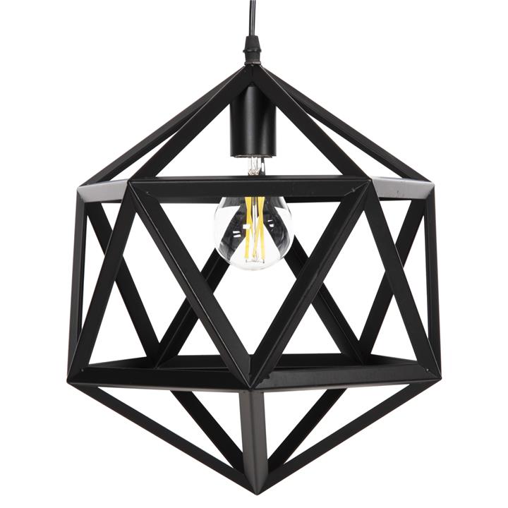 CEILING PENDANT LAMP HM4073 BLACK METAL 30x30x35H cm.