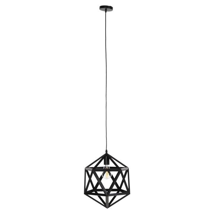 CEILING PENDANT LAMP HM4073 BLACK METAL 30x30x35H cm.