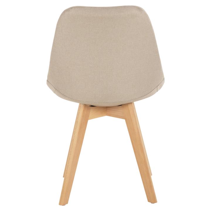 DINING CHAIR VEGAS HM0033.54 BEECH LEGS-BEIGE FABRIC 48Χ58Χ80H cm.