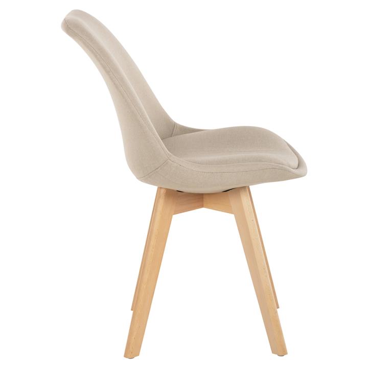 DINING CHAIR VEGAS HM0033.54 BEECH LEGS-BEIGE FABRIC 48Χ58Χ80H cm.