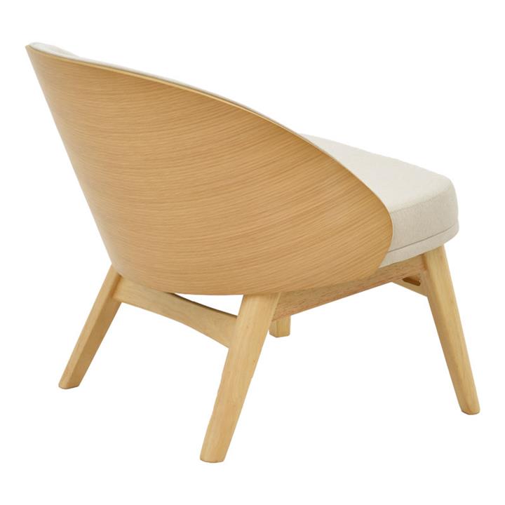 Chair Sarian pakoworld beige fabric-rubberwood natural leg 69,5x71x70.5cm
