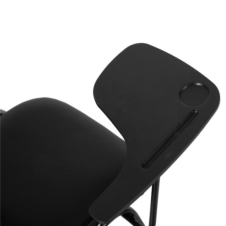 CONFERENCE CHAIR WITH DESK IN BLACK PU HM11942