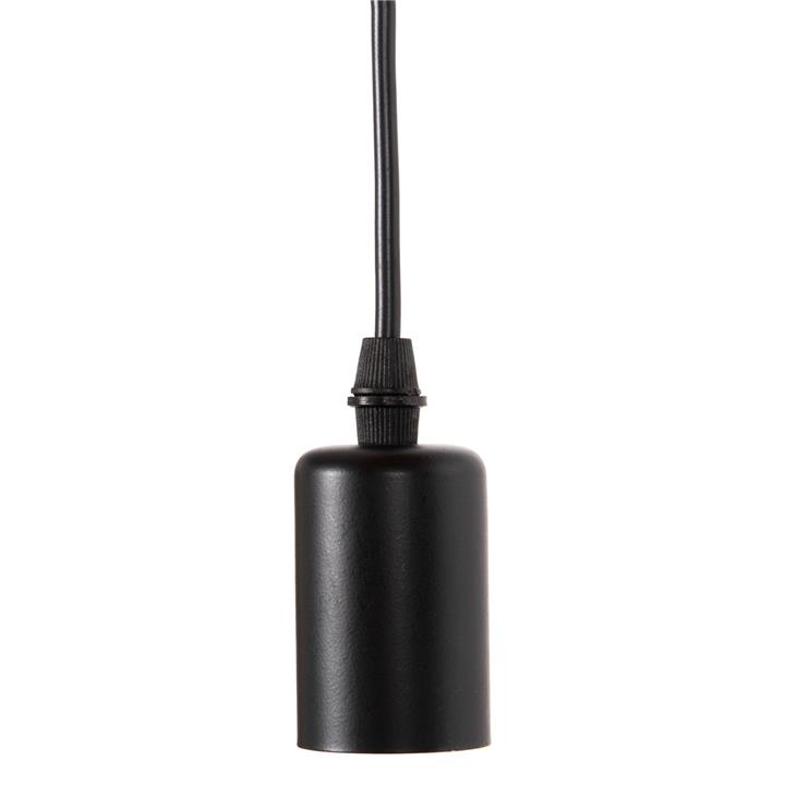 CEILING PENDANT 8-LIGHT HM4176 BLACK METAL-BLACK CABLES Φ100x180Hcm.