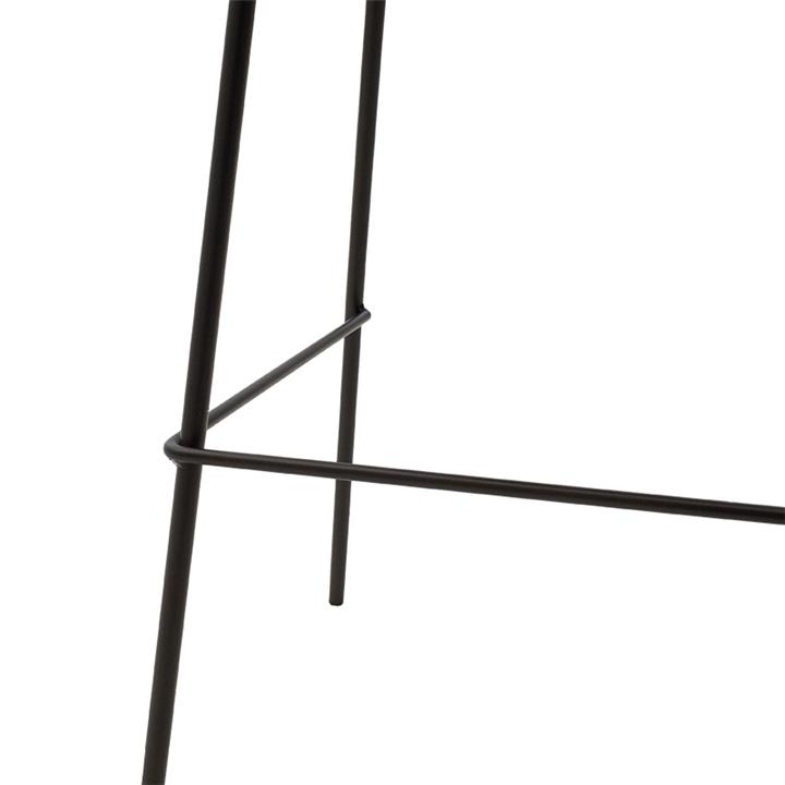 Bar stool Faith pakoworld antique anthracite pu-black metal 50x54x104cm