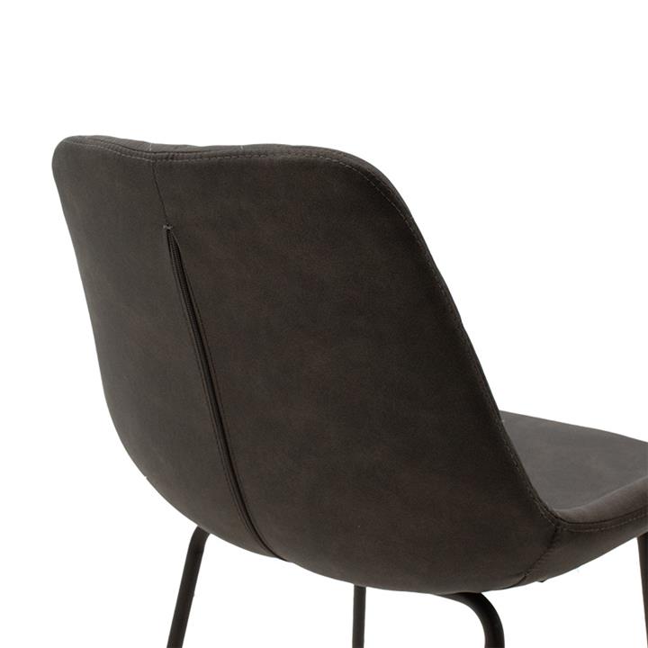 Bar stool Faith pakoworld antique anthracite pu-black metal 50x54x104cm