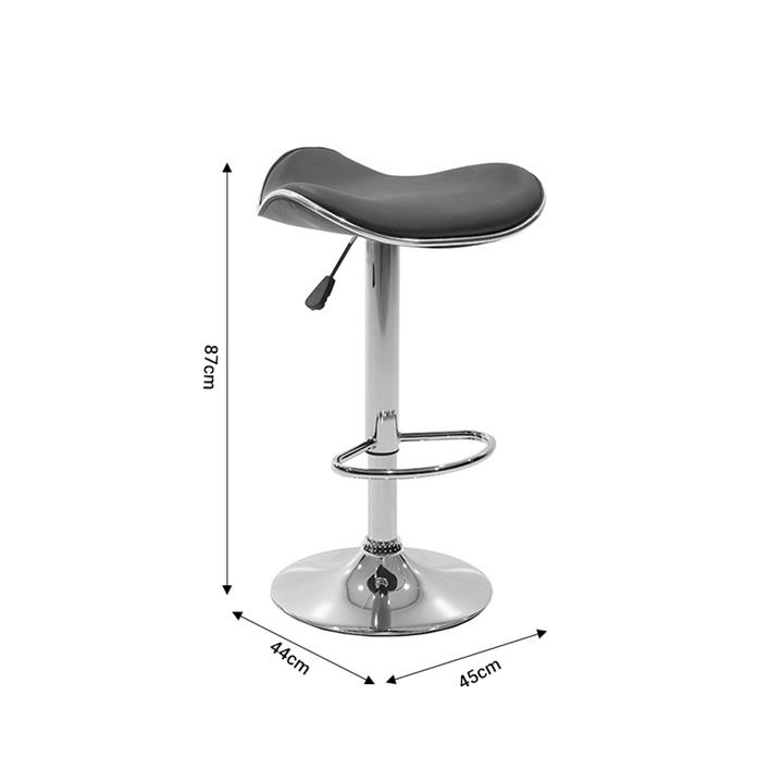 Bar stool Enzo pakoworld folding white pu-chrome metal 45x44x87cm