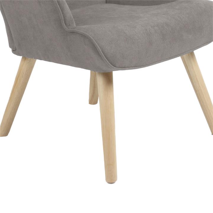 Armchair Fluffy pakoworld fabric grey-natural 75x69x96cm