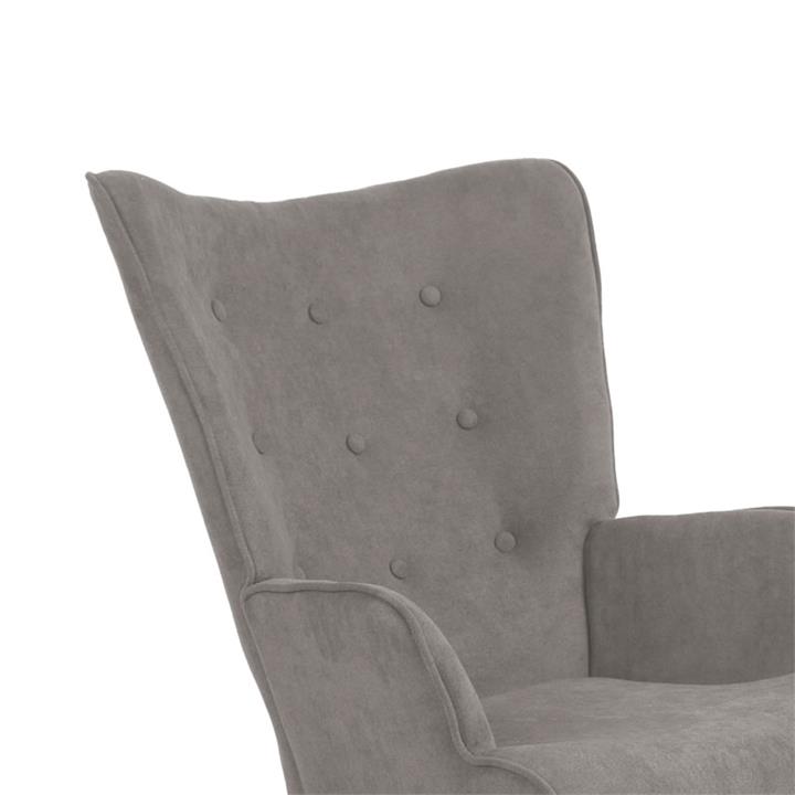 Armchair Fluffy pakoworld fabric grey-natural 75x69x96cm