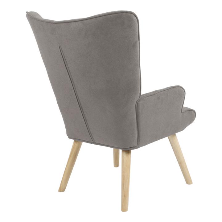 Armchair Fluffy pakoworld fabric grey-natural 75x69x96cm