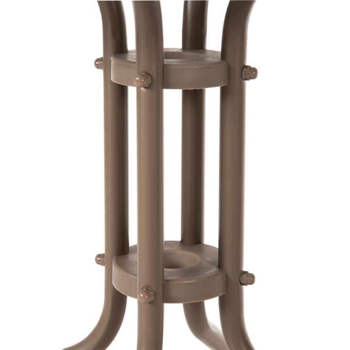 OUTDOOR ROUND TABLE LIMA HM5079.04 METAL IN CHAMPAGNE COLOR-GLASS TABLETOP Φ60x70Hcm