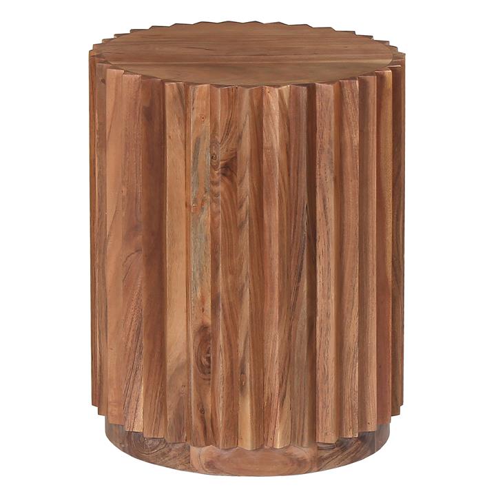 SIDE TABLE ROUND SEDGE HM9696 SOLID ACACIA-NATURAL COLOR Φ40x50Hcm.
