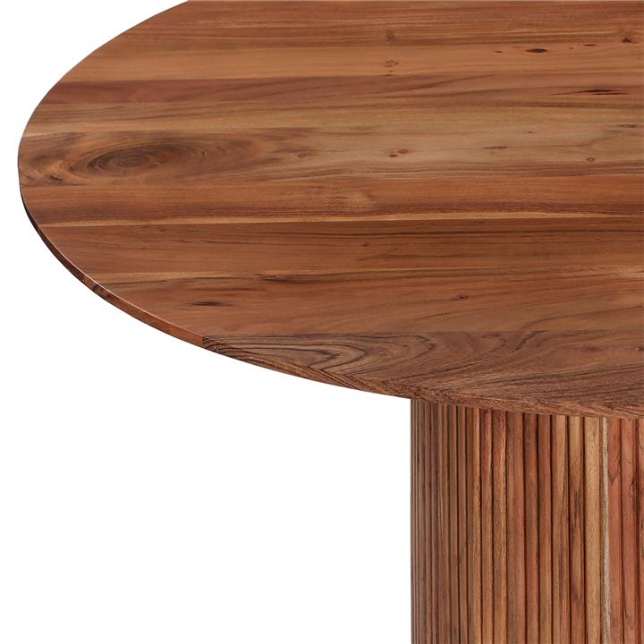 DINING TABLE ROUND GROOT HM9684 SOLID ACACIA WOOD IN NATURAL Φ120x76Hcm.