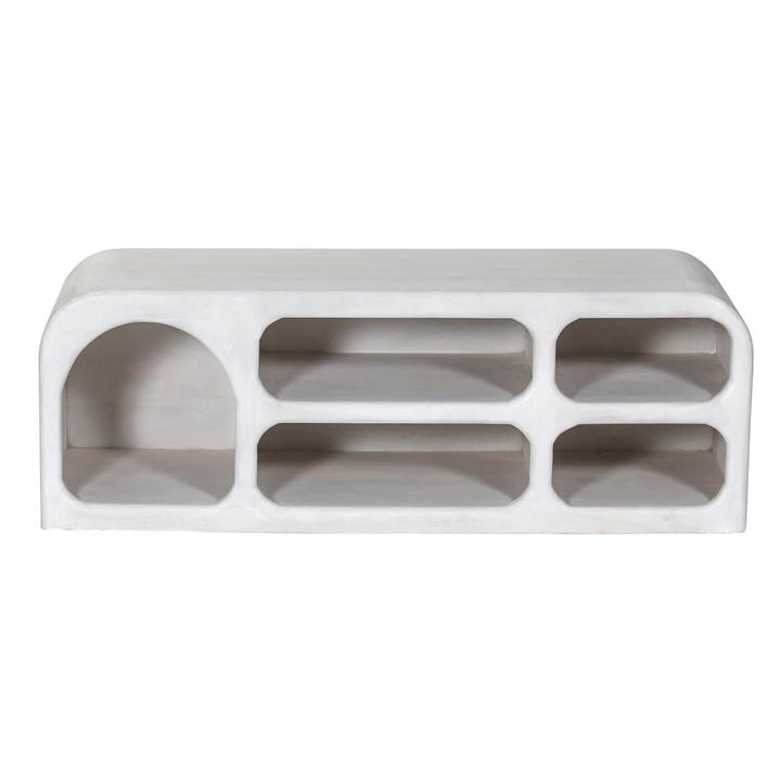 ΕΠΙΠΛΟ ΤΗΛΕΟΡΑΣΗΣ HANDYR HM9704 ΜΑΣΙΦ ΞΥΛΟ MANGO ΣΕ ΛΕΥΚΟ 130x40x45Yεκ.