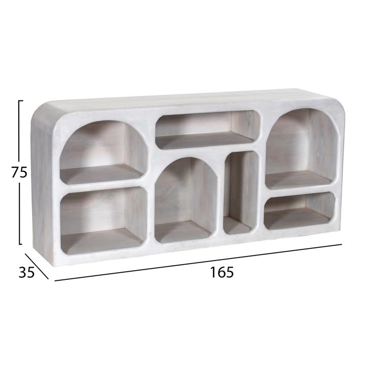 BUFFET HANDYR HM9705 SOLID MANGO WOOD IN WHITE COLOR 165x35x75Hcm.