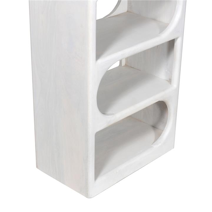 TALLBOY HANDYR HM9706 SOLID MANGO WOOD IN WHITE COLOR 60x35x120Hcm.