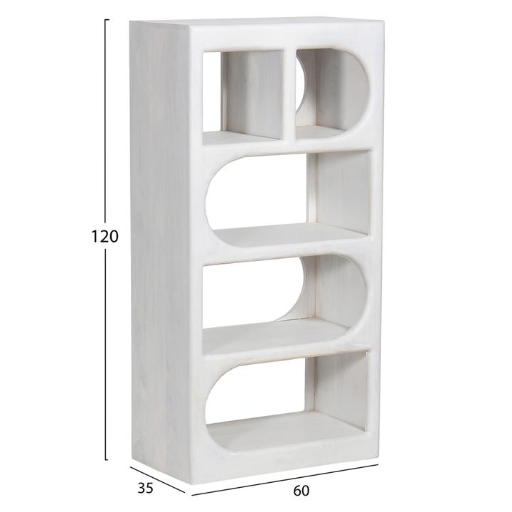 TALLBOY HANDYR HM9706 SOLID MANGO WOOD IN WHITE COLOR 60x35x120Hcm.