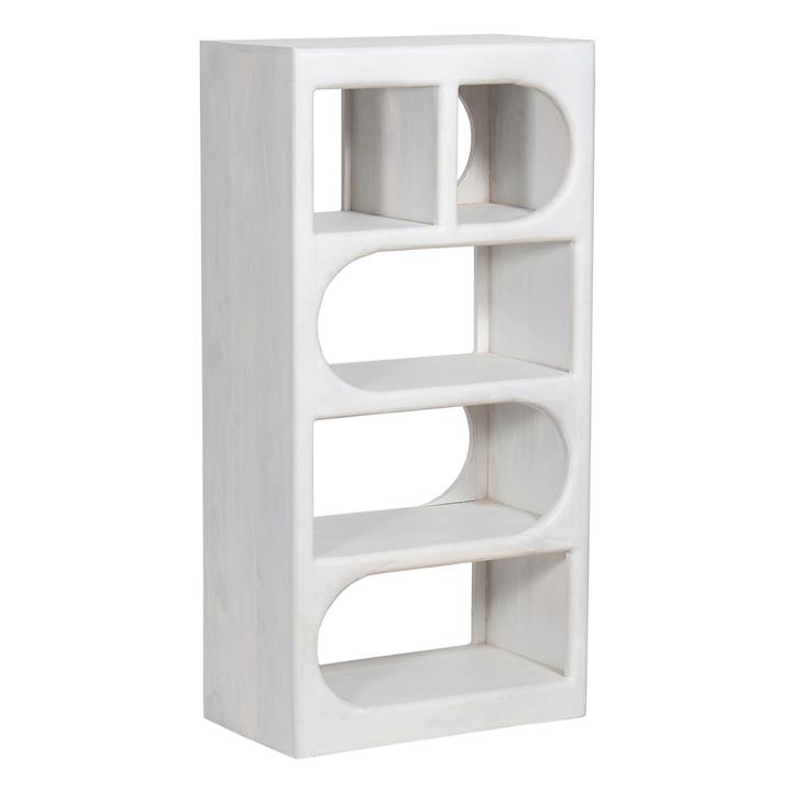 TALLBOY HANDYR HM9706 SOLID MANGO WOOD IN WHITE COLOR 60x35x120Hcm.