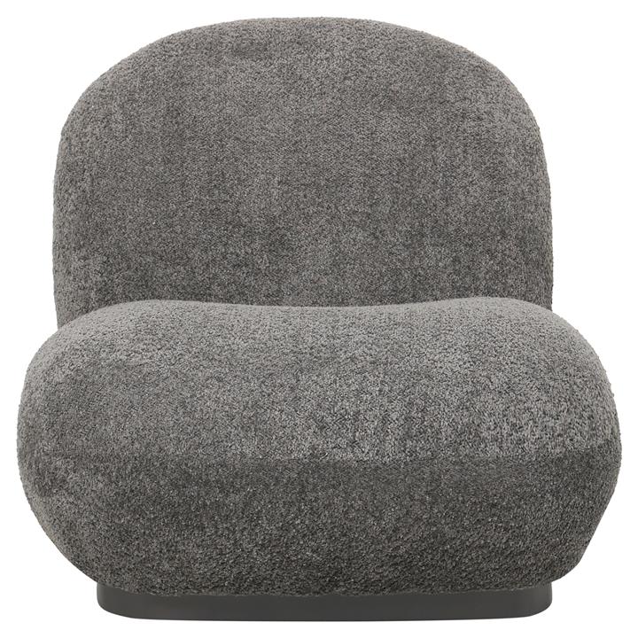 ARMCHAIR BEANY HM9591.01 GREY BOUCLE FABRIC 85x82x77Hcm.