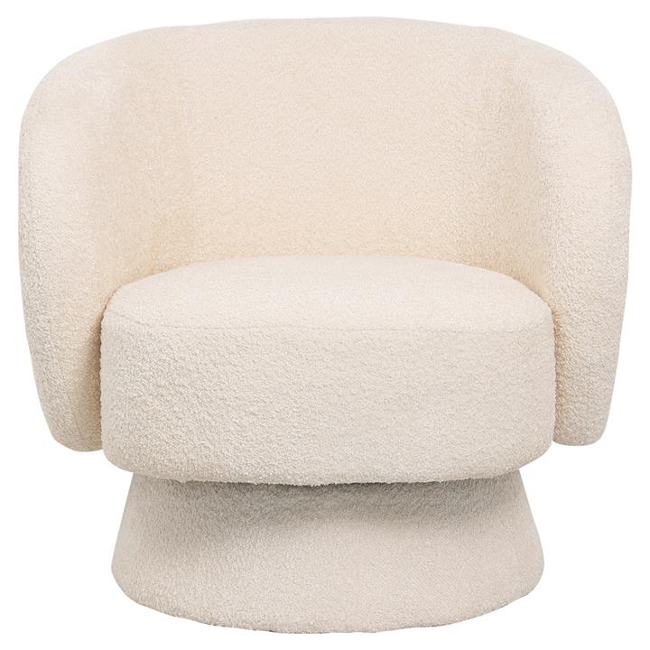 ARMCHAIR KARLEN HM9592.06 ECRU BOUCLE FABRIC 78x81x77Hcm.