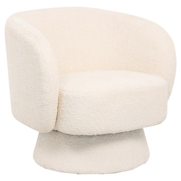 ARMCHAIR KARLEN HM9592.06 ECRU BOUCLE FABRIC 78x81x77Hcm.
