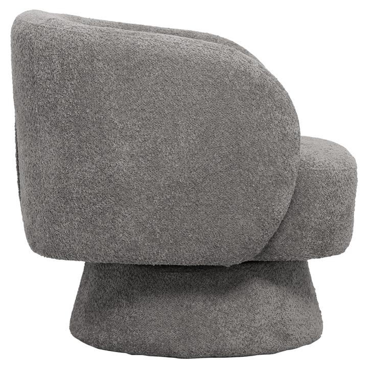 ARMCHAIR KARLEN HM9592.01 GREY BOUCLE FABRIC 78x81x77Hcm.