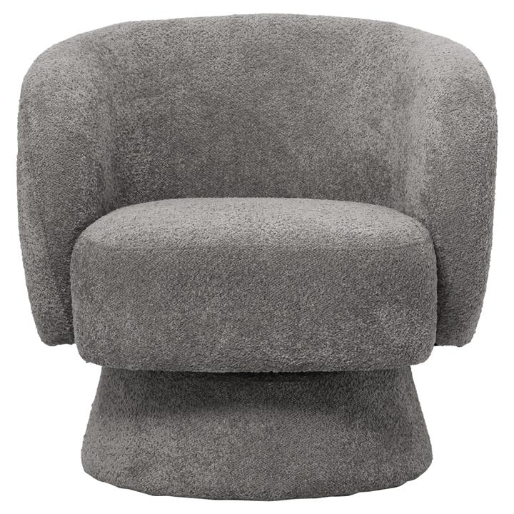 ARMCHAIR KARLEN HM9592.01 GREY BOUCLE FABRIC 78x81x77Hcm.