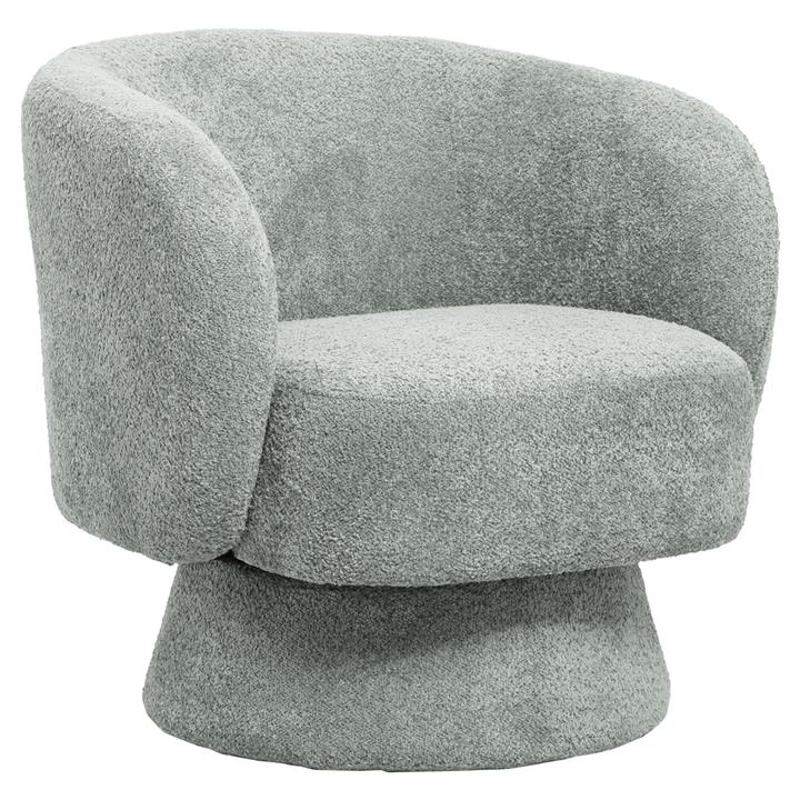 ARMCHAIR KARLEN HM9592.05 PISTACHIO GREEN BOUCLE FABRIC 78x81x77Hcm.