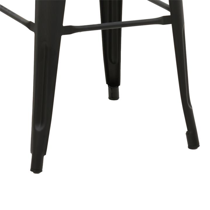Bar stool with backrest Utopia pakoworld metal black matte 42x42x97cm