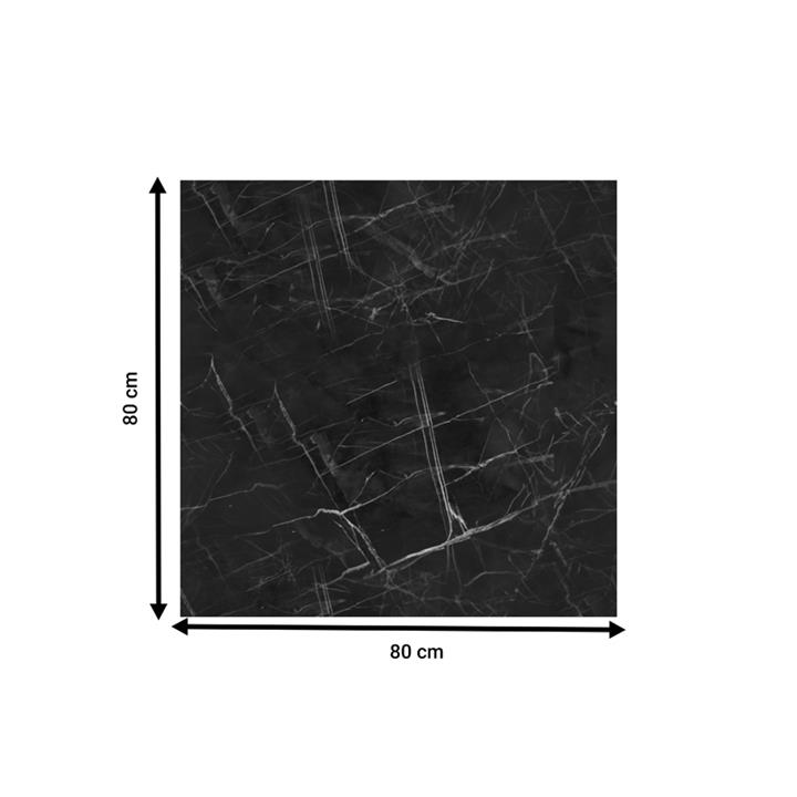 Table surface Saran pakoworld black marble 80x80cm