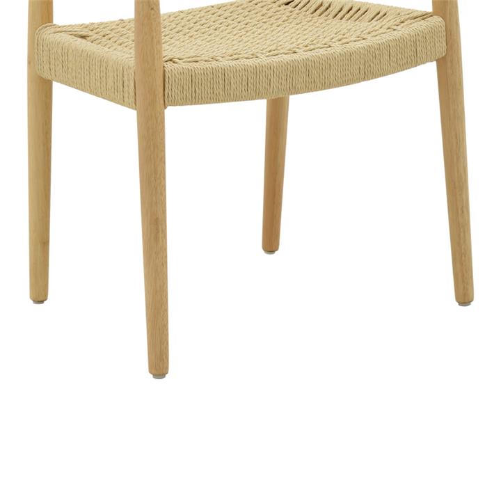 Armchair Juvan pakoworld natural rubberwood 64x53x77cm