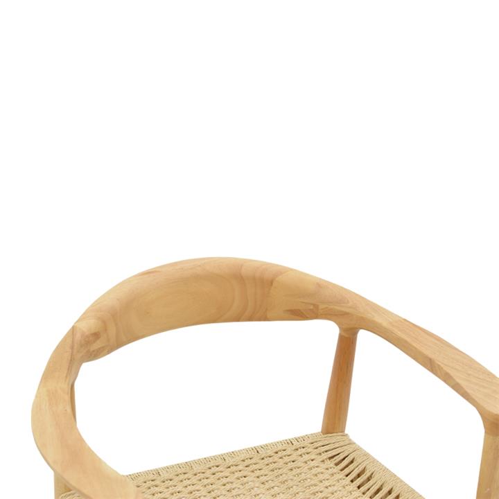 Armchair Juvan pakoworld natural rubberwood 64x53x77cm