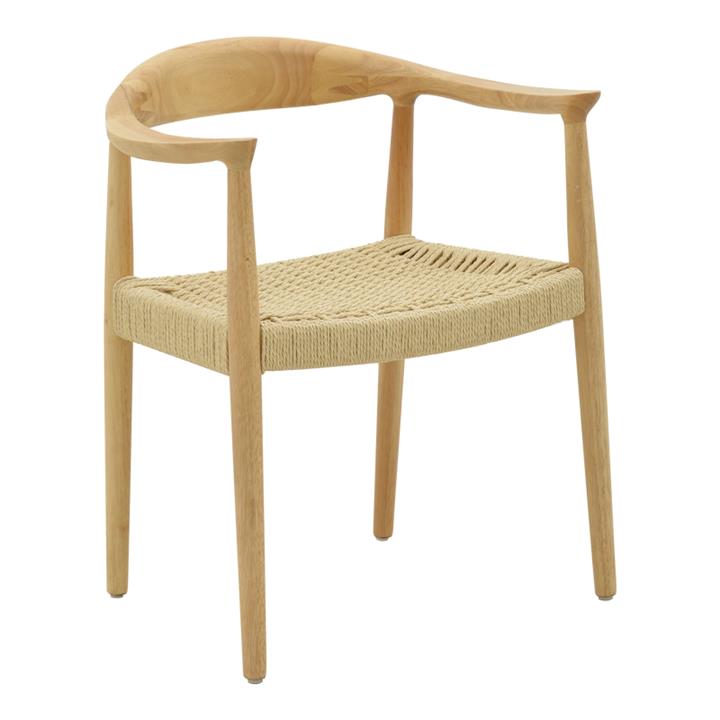 Armchair Juvan pakoworld natural rubberwood 64x53x77cm