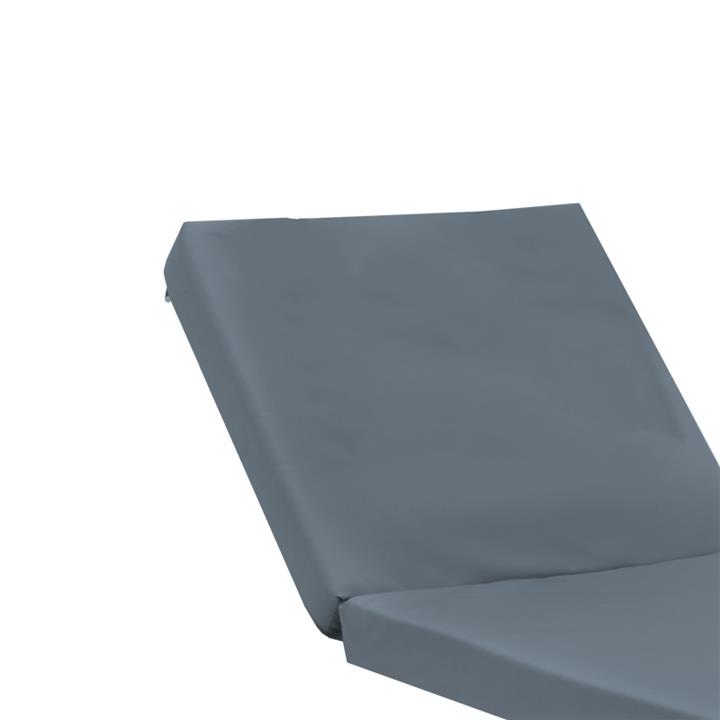 Lounger sunbed Sadie pakoworld fabric grey 65x185x15cm