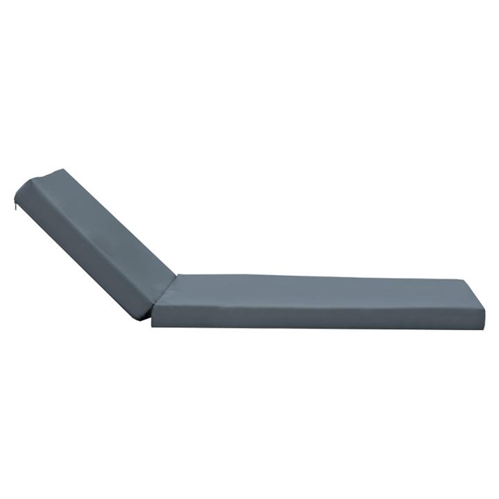 Lounger sunbed Sadie pakoworld fabric grey 65x185x15cm