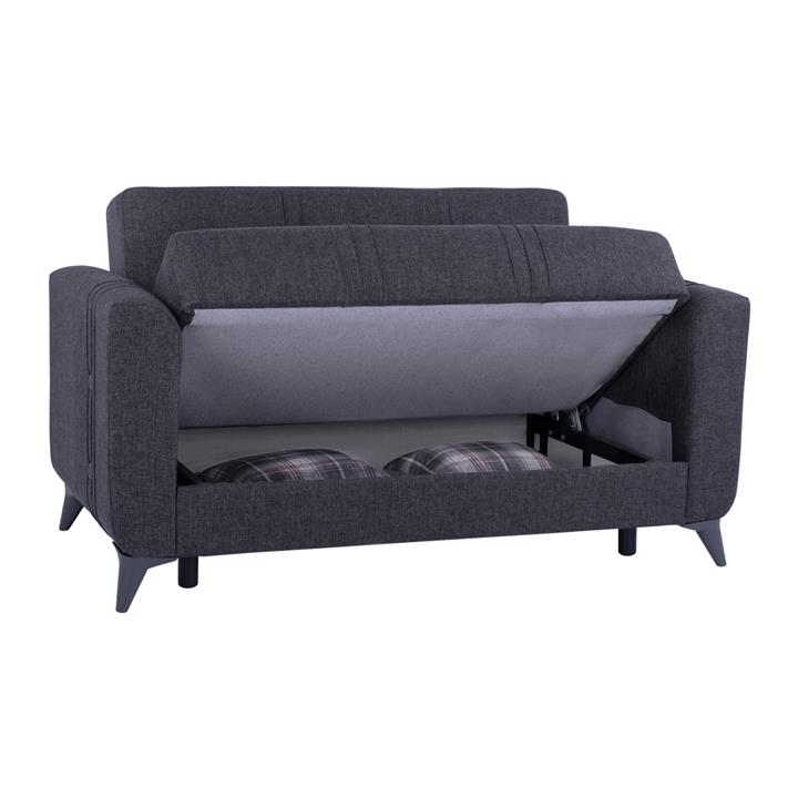 SOFA 2SEAT KRISTINA HM3165.20 GREY WITH ANTHRACITE LEGS 150x80x83 cm