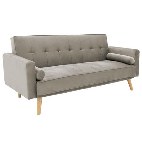 3 seater sofa-bed Success pakoworld velvet grey 190x80x84 cm