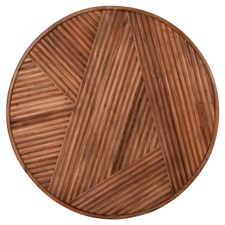 COFFEE TABLE ROUND RANNE HM9694 SOLID ACACIA WOOD IN NATURAL COLOR Φ80x38Hcm.