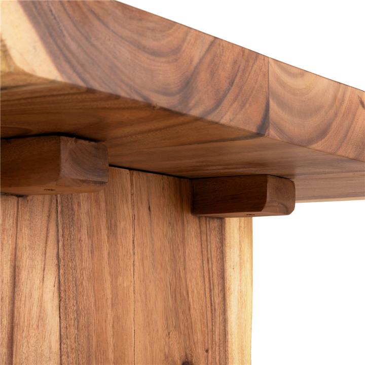 DINING TABLE EGON HM9490 SOLID SUAR WOOD 7,5cm.TOP- IN NATURAL COLOR 200x100x80Hcm.