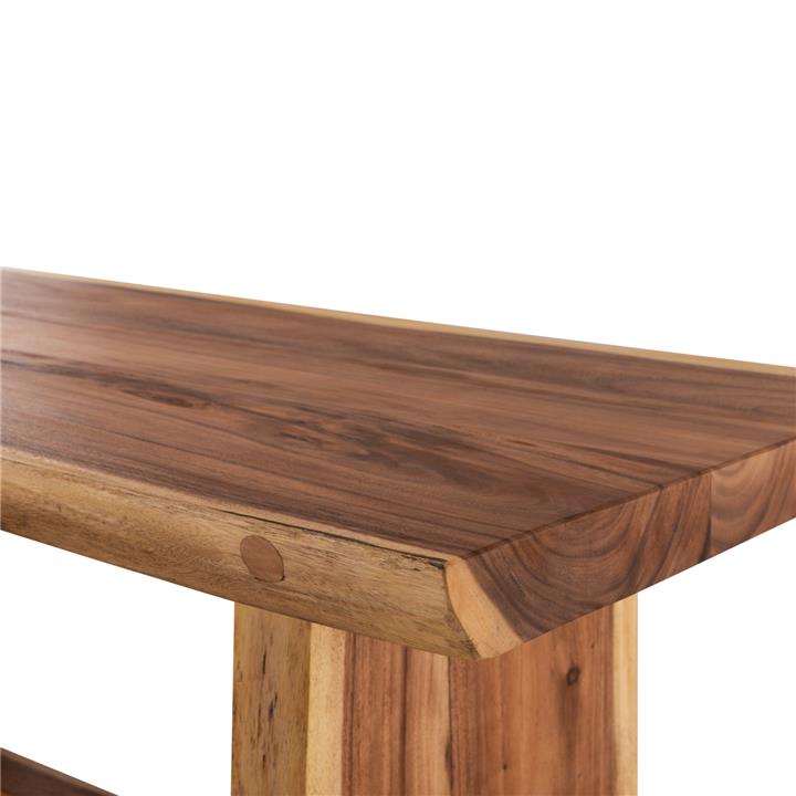 DINING TABLE EGON HM9490 SOLID SUAR WOOD 7,5cm.TOP- IN NATURAL COLOR 200x100x80Hcm.
