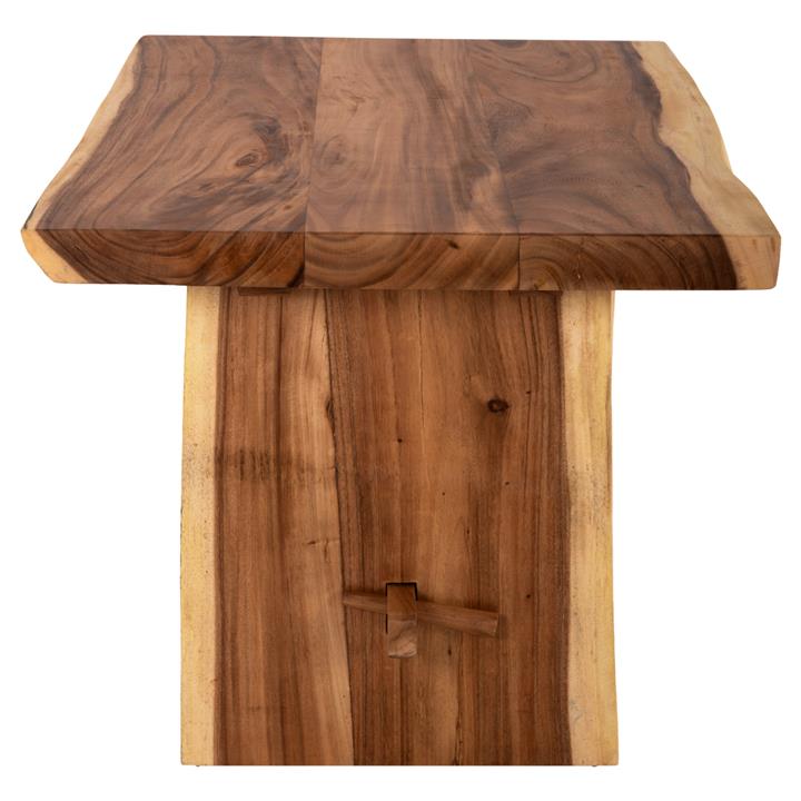 DINING TABLE EGON HM9490 SOLID SUAR WOOD 7,5cm.TOP- IN NATURAL COLOR 200x100x80Hcm.