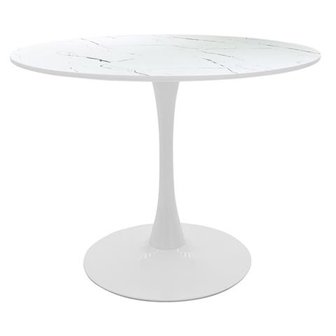 Dining table Balou I pakoworld MDF marble white D120x75cm