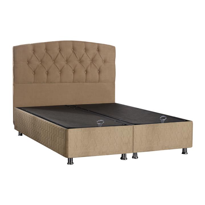 Double bed Lanse pakoworld with storage space natural 160x200cm