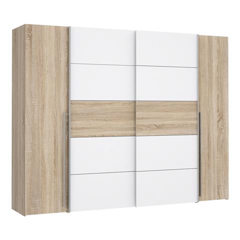 4-door wardrobe Verzo pakoworld oak-white melamine 270.5x61x210.5cm