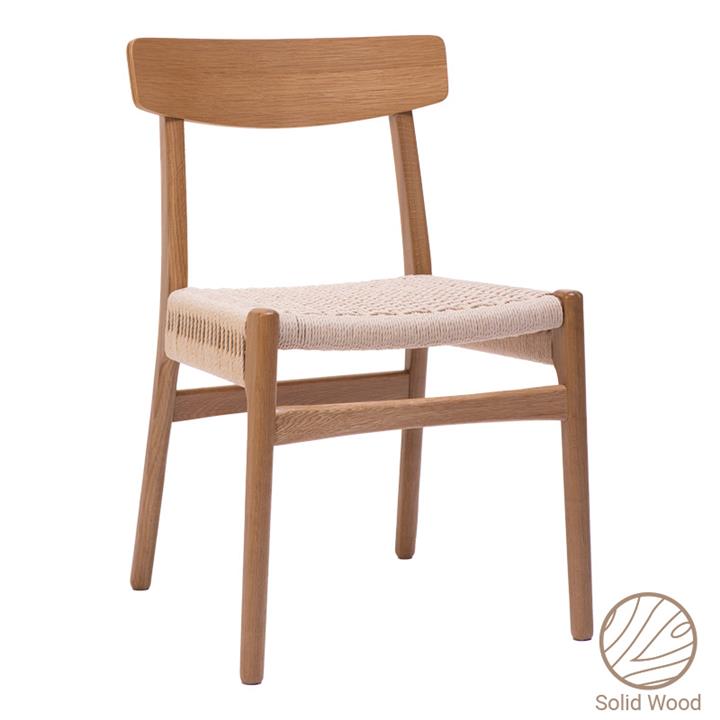 Safal chair pakoworld oak oak wood-seat ecru rope 51x50x78cm