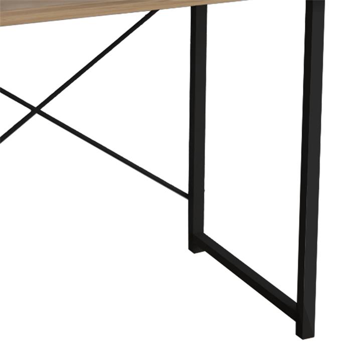 Study desk Ustando pakoworld oak-black melamine 90x60x72cm