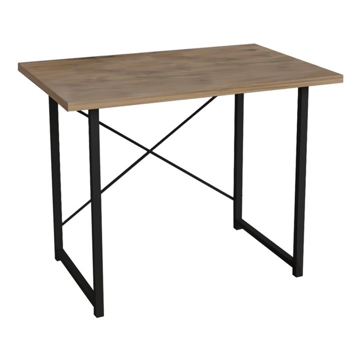 Study desk Ustando pakoworld oak-black melamine 90x60x72cm